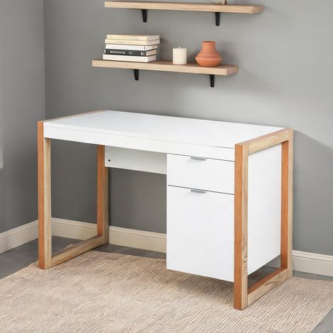 Bureau en melamina de Madeira 112,5 x 50 x 75,5 cm (1/5)