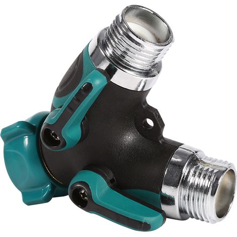 Stück NPT 3/4" 2-Wege-Hochleistungs-Gartenschlauchverteiler Y-Ventil Wasserrohrverbinder Adapter (1/5)