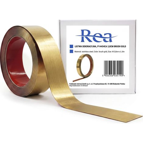 Baguette Décorative Adhésive Rea P14454Ca Brush Gold 3,8Cm (1/5)