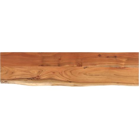 Étagère murale rectangulaire massif acacia bordure assortie
