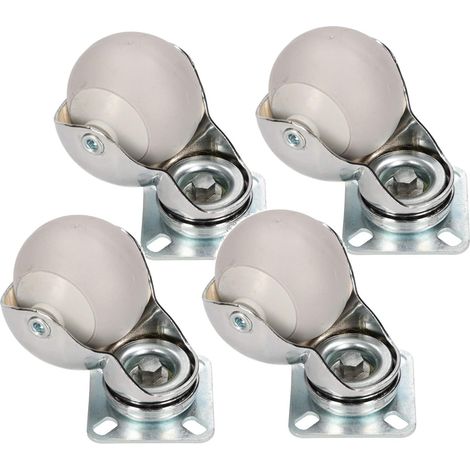 KOTARBAU 5907465906722 Lot de 4 roulettes pour meuble Argenté 50 mm (1/5)