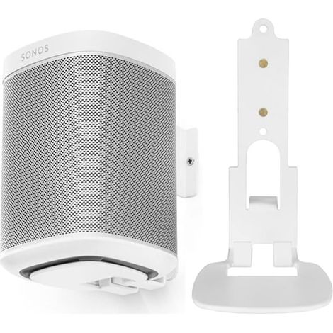For Sonos One/One Sl Wall Mount Stand Accessories With Integrated Cable Management, Smart Home Speaker Accessories Rack (White, Ytgj) 2Psc (1/5)