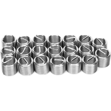 Insert fileté, 20 Manchons de Réparation de Filetage, M12 X 1,5 (1D/1,5D/2D/2,5D), Insert fileté en Acier Inoxydable pour Machines Hydrauliques, écrous (1.5D) (1/5)