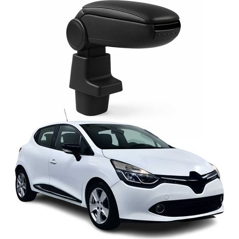 OMAC Accoudoir pour Renault Clio 2012-2019 - Snap-On - ABS + Simili Cuir - Aucune Perçage ou Installation - Installation Facile Noir (1/5)
