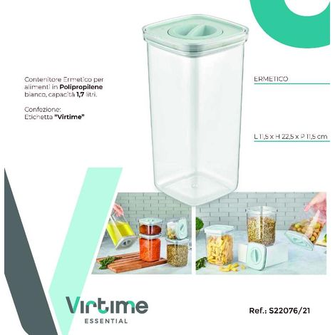 Contenitore Frigobox Ermetico in Plastica 11,5 x 11,5 x 22,5 cm (1/2)