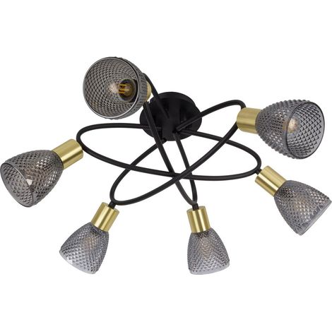 Plafonnier 6 Spots Luminaire de Plafond pour Salon Cuisine Chambre sans Ampoule - PANGIVO (1/5)