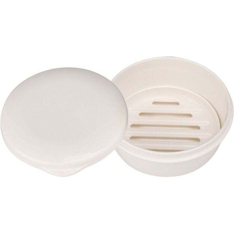UlisemPorte-Savon, Récipient à Savon de Voyage avec Couvercle, Boîte à Savon Ronde Compacte Portable avec Plaque de Vidange pour la Maison, Le Camping, la Salle de Sport