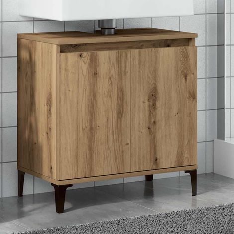 Waschbeckenunterschrank Artisan-Eiche 58x33x60 cm Holzwerkstoff