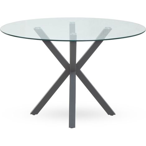 Interiors By Premier Stylish Dining Table With Grey Metal Legs, Elegant Small Dining Table, Sturdy Kitchen Table For Dinner (1/5)