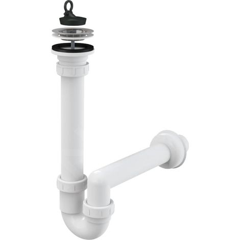 Alcadrain A800-DN40 siphon tubulaire avec grille en acier inoxydable DN70 (1/2)