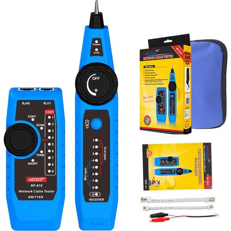 Testeur de câbles réseau multifonction Noyafa NF-810 Traceur de câbles Ethernet LAN avec éclairage LED, scanner de câbles réseau, testeur PoE, traceur de câbles RJ11,RJ45 (1/5)