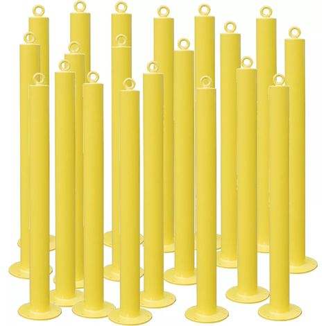 Kit 20 Potelets fixes à boulonner 900F-76-Y JAUNE avec oeillet (1/5)