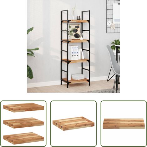 Bois d'acacia - Étagères flottantes 3 pcs 60x30x4 cm acacia massif à l'huile (1/5)