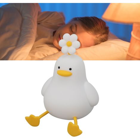 Niedliches Enten-Nachtlicht, kreative, antippbare Silikonlampe, Nachtlicht als Schlafbegleiter für Kinder, bezauberndes Deko-Spielzeug. (1/5)
