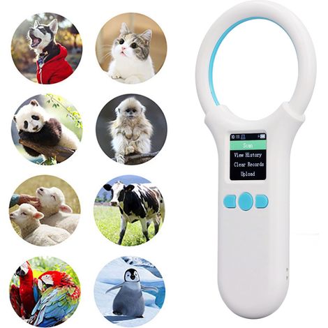 Lecteur de puces électroniques portables W91A avec connectivité Bluetooth (134,2 kHz/125 kHz) lecteur de micropuces pour animaux (EMID/FDX-B) (1/5)