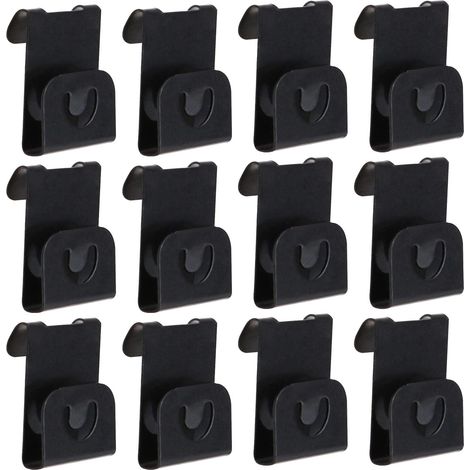 100pcs Crochets Cadre Photo en Métal Crochets de Suspension S Forme Clips de Suspension pour 2mm 3mm Épais Conseil Photo Carte Postale Noir (1/5)