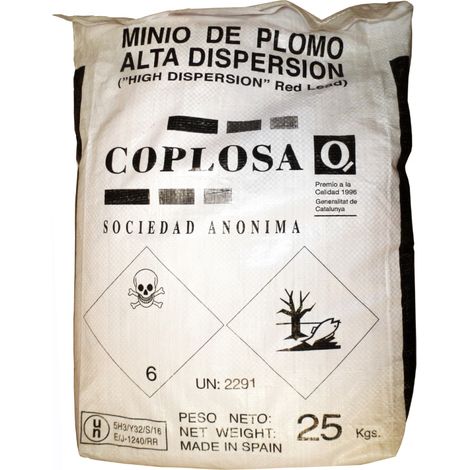 Minio saco de plomo de 25 kg.