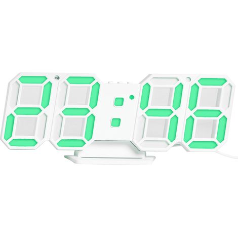 Reloj Digital LED 3D con Alarma y Temperatura, Pantalla Ajustable para Dormitorio u Oficina – Diseño Moderno de Pared o Mesa (1/5)