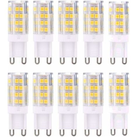 G9 LED-Lampen, Warmweiß 3000K 5W G9 LED-Lampe, Lichtleistung entspricht 40W Halogenlampen, 420 Lumen, nicht dimmbar, 10er-Packung [Energieklasse A+] (1/5)