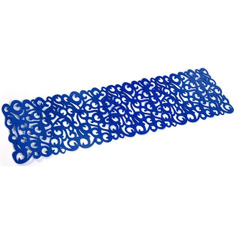 Nappe rectangulaire en feutre, chemin de table et sets de table, déco intérieure bleu roi, lot de 3 pièces, protection meuble élégante (1/5)