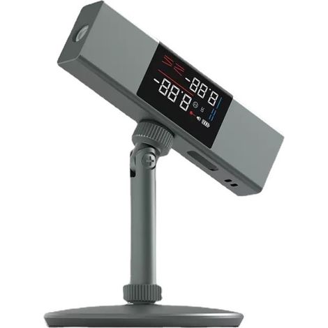 360-Grad-Laser-Wasserwaage, Laser-Winkelmessgerät, Echtzeit-Winkelmesser mit doppelseitiger hochauflösender LED-Anzeige, für Zuhause und Büro (Farbe: standhalten)