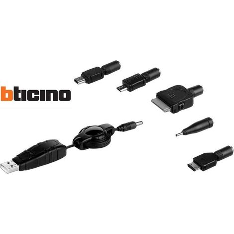 Adattatore Universale Usb per cellulari 5 Connettori Bticino