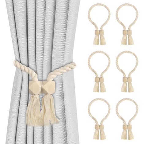 fermatende magnetici, clip magnetiche per tende, supporti per tende in cotone, fermatende magnetici per ufficio, casa, hotel, decorazione finestre (1/5)
