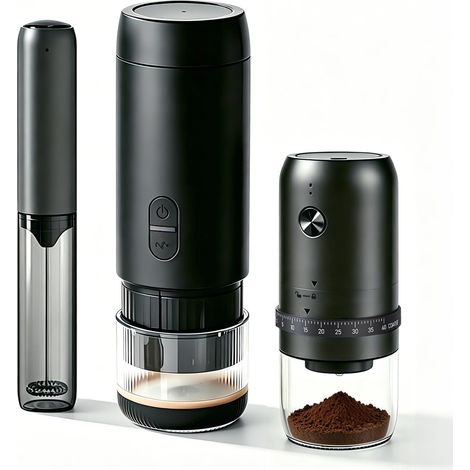 Machine à café portable électrique, coffret cadeau complet 3 pièces (1/5)