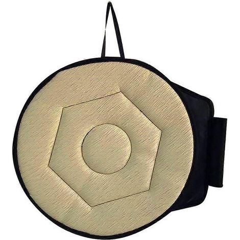 Coussin de siège pivotant à 360°, 40 cm, beige, pour voiture, fauteuil de bureau ou maison. Convient aux personnes âgées. (1/5)