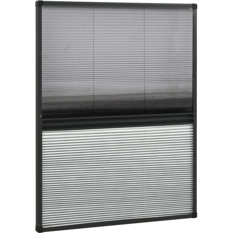 Plisse Insect Screen for Windows Aluminium 80x100cm with Shade vidaXL