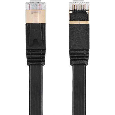 Câble réseau Ethernet plat blindé CAT7 RJ45 600 MHz, 3 m (1/3)