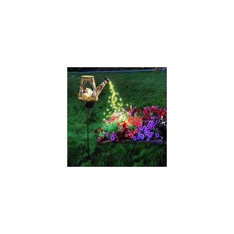 Arrosoir solaire avec éclairage, éclairage solaire de jardin, éclairage cascade (1/5)