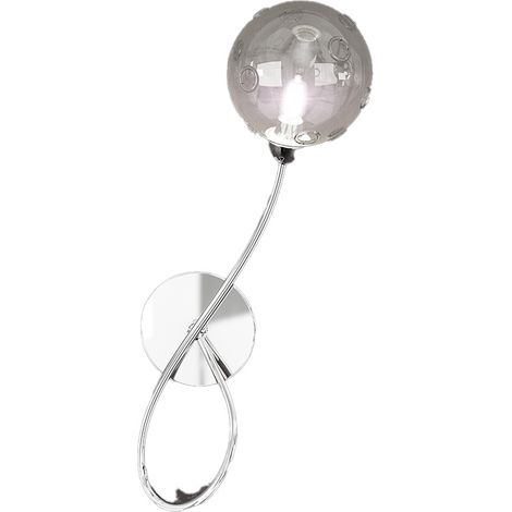 Applique Contemporanea Dx Super Ball Metallo Cromo Vetro Pirex 1 Luce G9 (1/2)