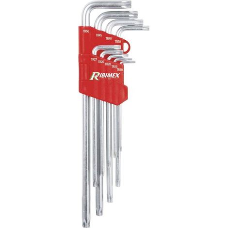 Lot de 9 Clés Torx Percées - CR-V 10-15-20-25-27-30-40-45-50 - Outils Pratiques et Durables - D-Work (1/2)