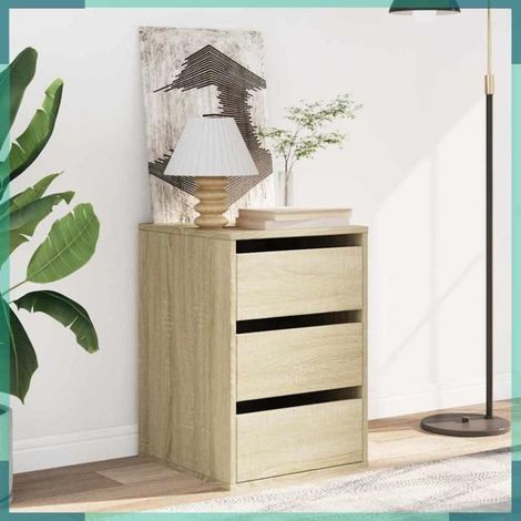 852836 Commode d'angle chêne sonoma 40x41x58 cm bois d'ingénierie (1/5)