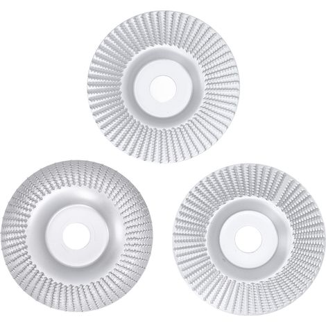 Jeu de disques de sculpture sur bois, 3 pièces, 125mm OD 22mm ID, biseau plat, forme incurvée, meule pour meuleuse d'angle de 4 pouces (1/5)