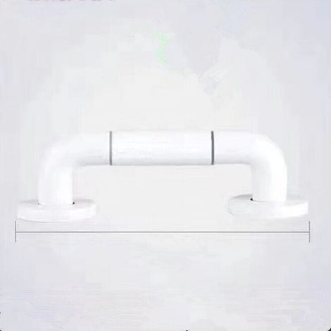 30 cm white grab bar for the toilet, grab bars for the bathroom with non-slip stainless steel handle, shower holder with light circles, YMYNY (1/4)