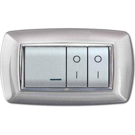 Placca Mylife 4 Mod. Alluminio Chiaro (Elettrocanali Cod. Ecl2984Ac)