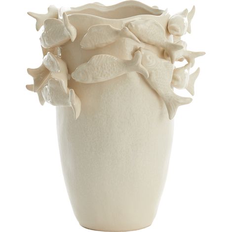 Vaso in ceramica FISH di Light & Living color crema 29x28x36.5 cm (1/4)