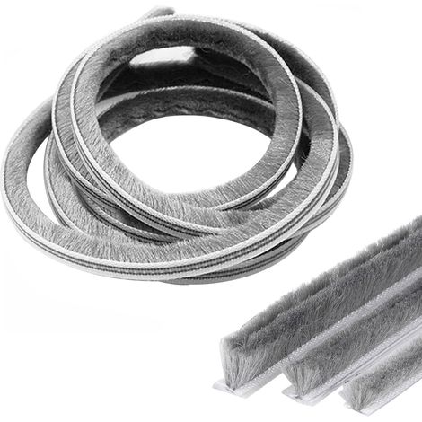 Joint à brosse de 10 m pour brosse de porte fenêtre Coupe vent et anti poussière bande d étanchéité pour fenêtres portes volets (1/5)