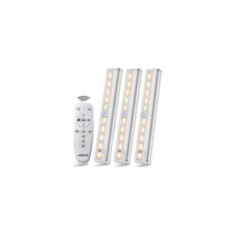 ZVD Lampe LED sans Fil 3 Packs avec Télécommande - Pour Chambres, Armoires, Vitrines, Aucun Câblage Requis