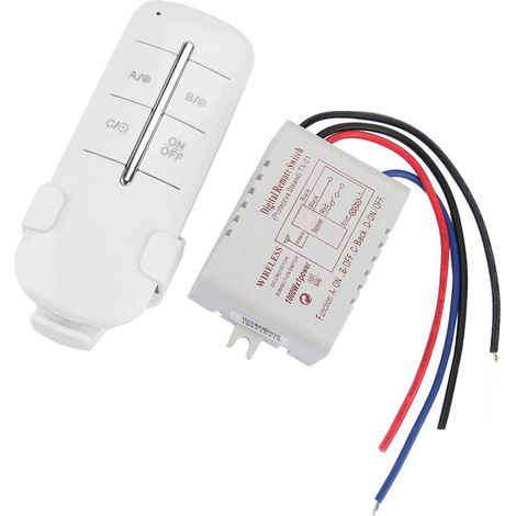 EIN/AUS AC180-240V Funkempfänger Lampenlicht RF-Fernbedienungsschalter (1-Weg 1000W) (1/5)