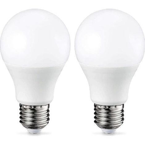2 ampoules LED E27 à vis, 9 W (équivalent à 60 W), blanc chaud, dimmables() (1/4)