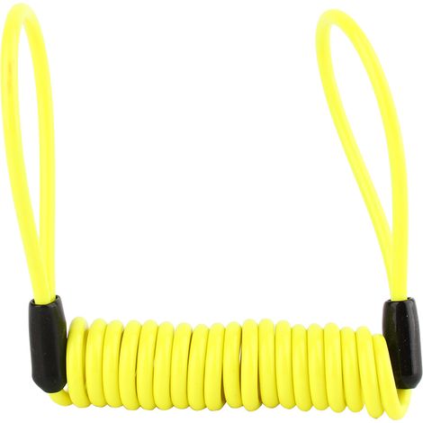 Câble antivol de disque jaune 3,5 mm pour moto, quad et scooter. (1/5)