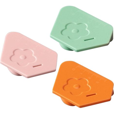 CCYKXA (Orange, Pink, Green) 3Pcs Magnetic Seam Guide for Sewing Machine Multifunctional Polygonal Hemming Seam Guide with Scale Accurate Sewing Accessories Supplies