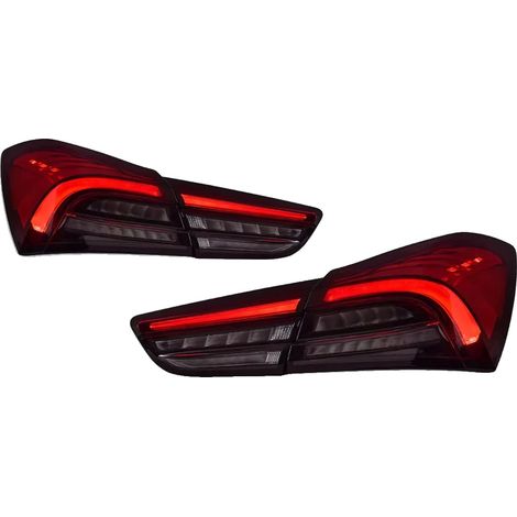Juego de luces traseras, compatible con Maserati Ghibli 2014-2022, tecnología LED, instalación Plug & Play, rojo transparente. (1/2)