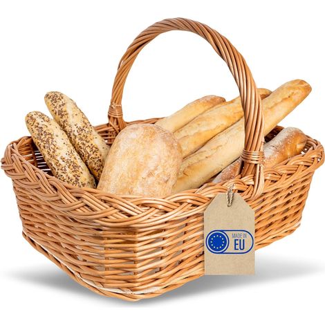 Plateau Panier en Osier avec Fond en Contreplaqué 55 x 42 cm (1/5)
