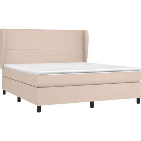 Sommier à lattes de lit avec matelas Cappuccino 180x200 cm vidaXL (1/5)
