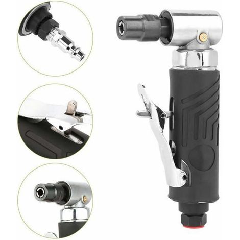 Meuleuse - Air Comprimé - Angle 90° - Raccord 1/4 BSP - Pour Ponçage Et Polissage - 1 Pièce (1/5)