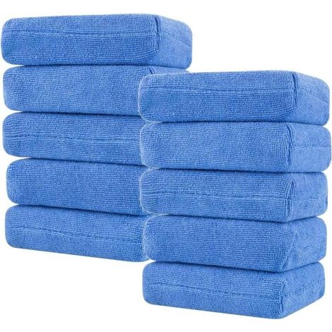 10 Pcs Microfiber Cleaning Sponge, Polish Foam Sponge Applicator Car Foam Applicator Pad for Vehicle Clean Beauty
